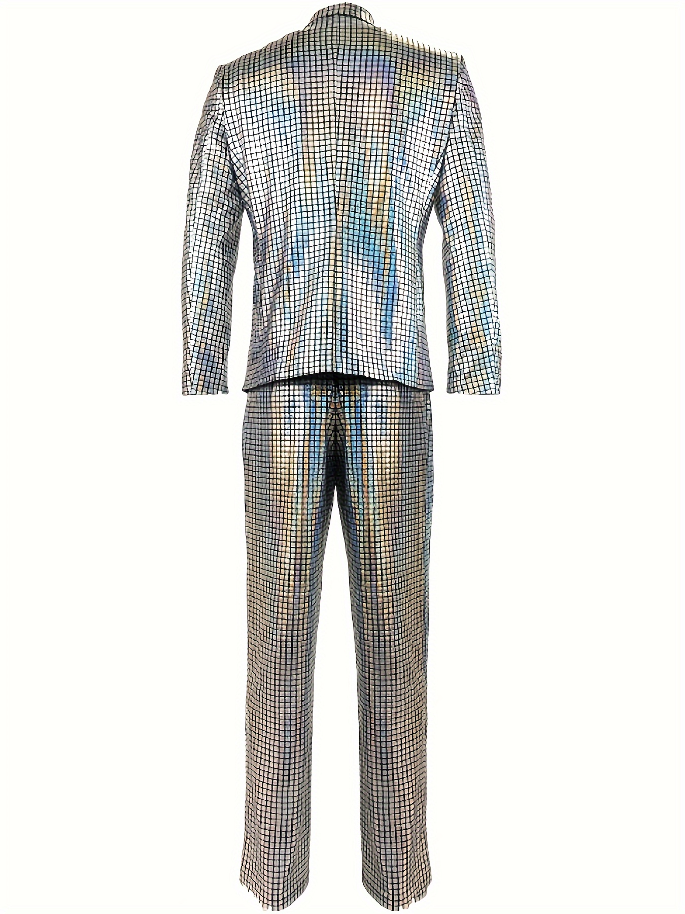 Men's Shiny Performance Suit, European Style for Events